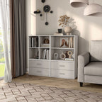 DH BASIC Modern Wood Customizable Stackable Storage Organizer - Cube Shelves, Drawer Cabinet, Bookcase with Doors by Denhour