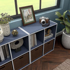 DH BASIC Modern Wood Customizable Stackable Storage Organizer - Cube Shelves, Drawer Cabinet, Bookcase with Doors by Denhour