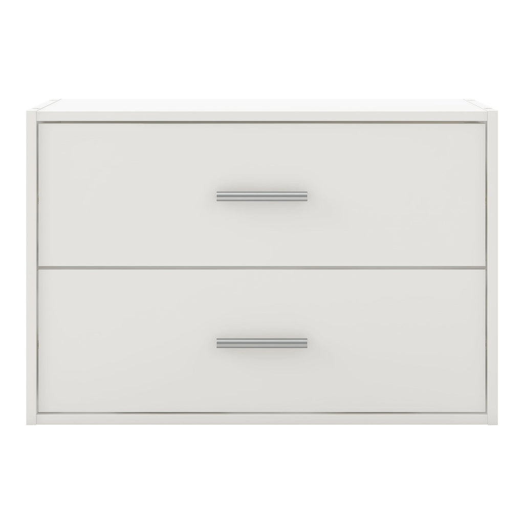 DH BASIC Modern Wood Customizable Stackable Storage Organizer - Cube Shelves, Drawer Cabinet, Bookcase with Doors by Denhour