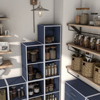 DH BASIC Modern Wood Customizable Stackable Storage Organizer - Cube Shelves, Drawer Cabinet, Bookcase with Doors by Denhour