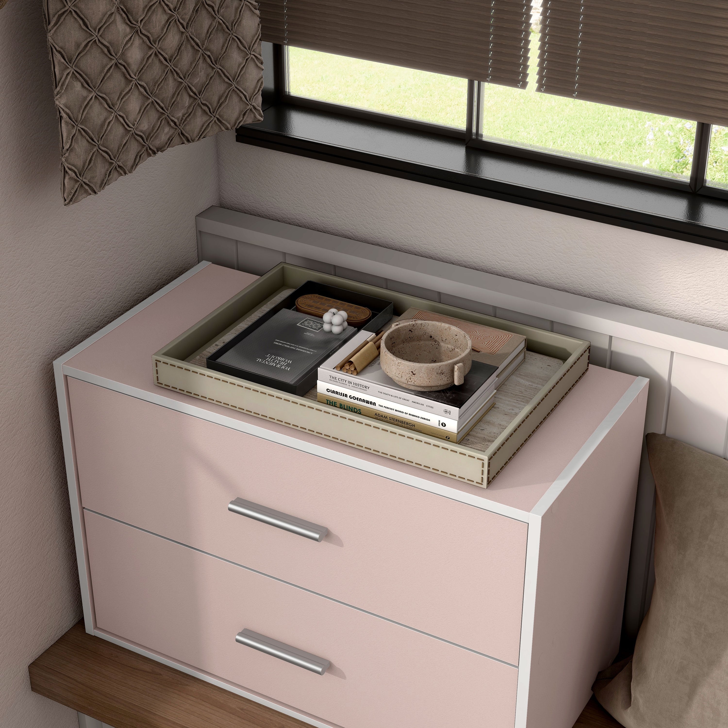 DH BASIC Modern Wood Customizable Stackable Storage Organizer - Cube Shelves, Drawer Cabinet, Bookcase with Doors by Denhour