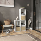 DH BASIC Modern Wood Customizable Stackable Storage Organizer - Cube Shelves, Drawer Cabinet, Bookcase with Doors by Denhour