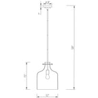 Daelan Clear Dimpled Glass Single Light Pendant Light - 12in