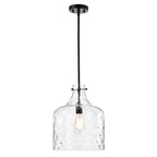 Daelan Clear Dimpled Glass Single Light Pendant Light - 12in
