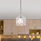Daelan Clear Dimpled Glass Single Light Pendant Light - 12in