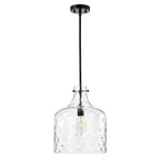 Daelan Clear Dimpled Glass Single Light Pendant Light - 12in