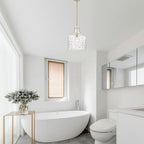 Daelan Clear Dimpled Glass Single Light Pendant Light - 12in