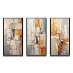 Designart Abstraction I Abstract Framed Wall Art Set Of 3 Frame Gallery Wall Set For Home Decor