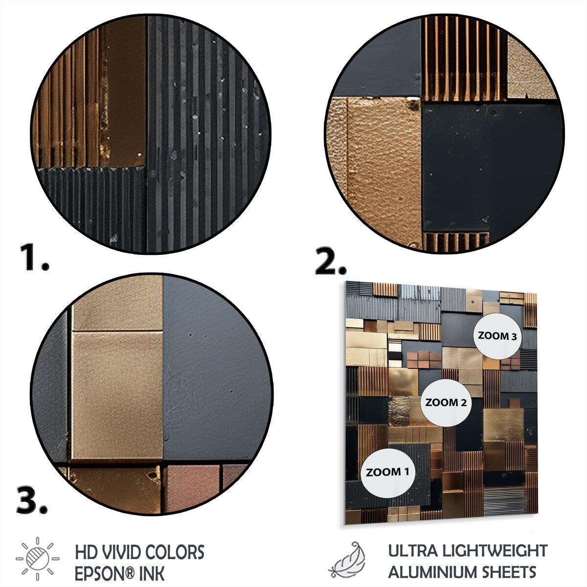 Designart Brown Abstract Tile Mosiac Charm Abstract Tile Metal Wall Art Brown Metal Wall Décor Modern Metal Art Work