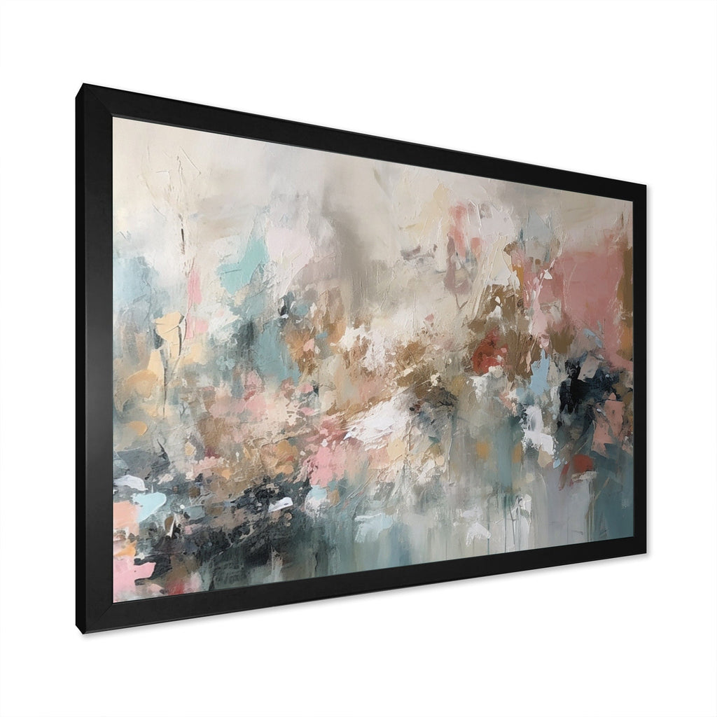 Designart Brushstroke Abstract Painting I Abstract Framed Wall Art For Living Room