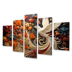 Designart Christianity Pentecost Fire Spiritual Multipanel Wall Art Living Room set