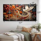 Designart Christianity Pentecost Fire Spiritual Multipanel Wall Art Living Room set