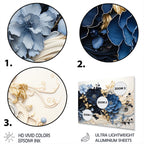 Designart Liquid Ink Spiralscape I Abstract Spirals Metal Wall Art Living Room