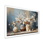 Designart Pottery And Flowers Still Life I Landscape Trees Framed Canvas Art Print