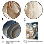 Designart White And Blue Feather Spiral II Abstract Geometric Wall Art Blue - Modern Wrapped Canvas For Hallway Décor