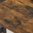 Dining Table Set, Wood Bar Table Set, Kitchen Table w/2 Benches - 3-Piece