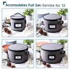 StorageBud Dinnerware Storage Containers - Stackable Holders for Plates, Cups, Flatware, Stemware, & Platter Sets