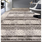 World Rug Gallery Distressed Geometric Indoor/Outdoor Area Rug