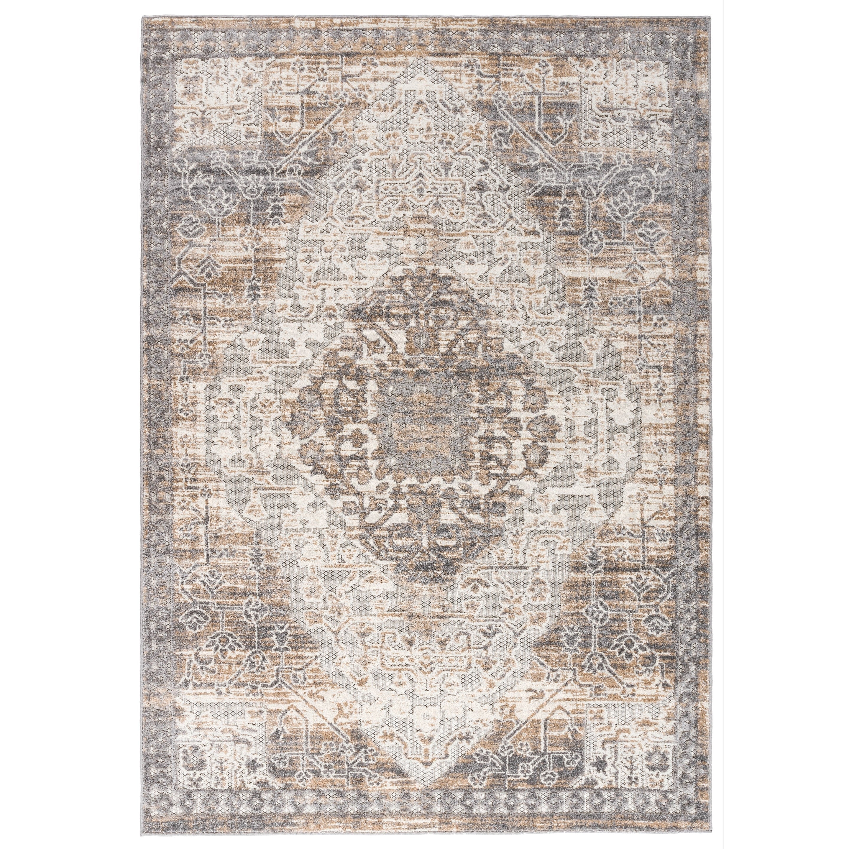 World Rug Gallery Distressed Traditional Indoor/Outdoor Area Rug