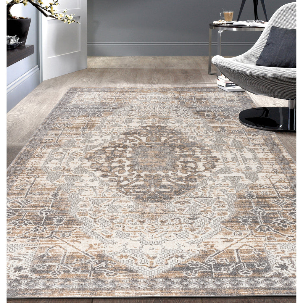 World Rug Gallery Distressed Traditional Indoor/Outdoor Area Rug