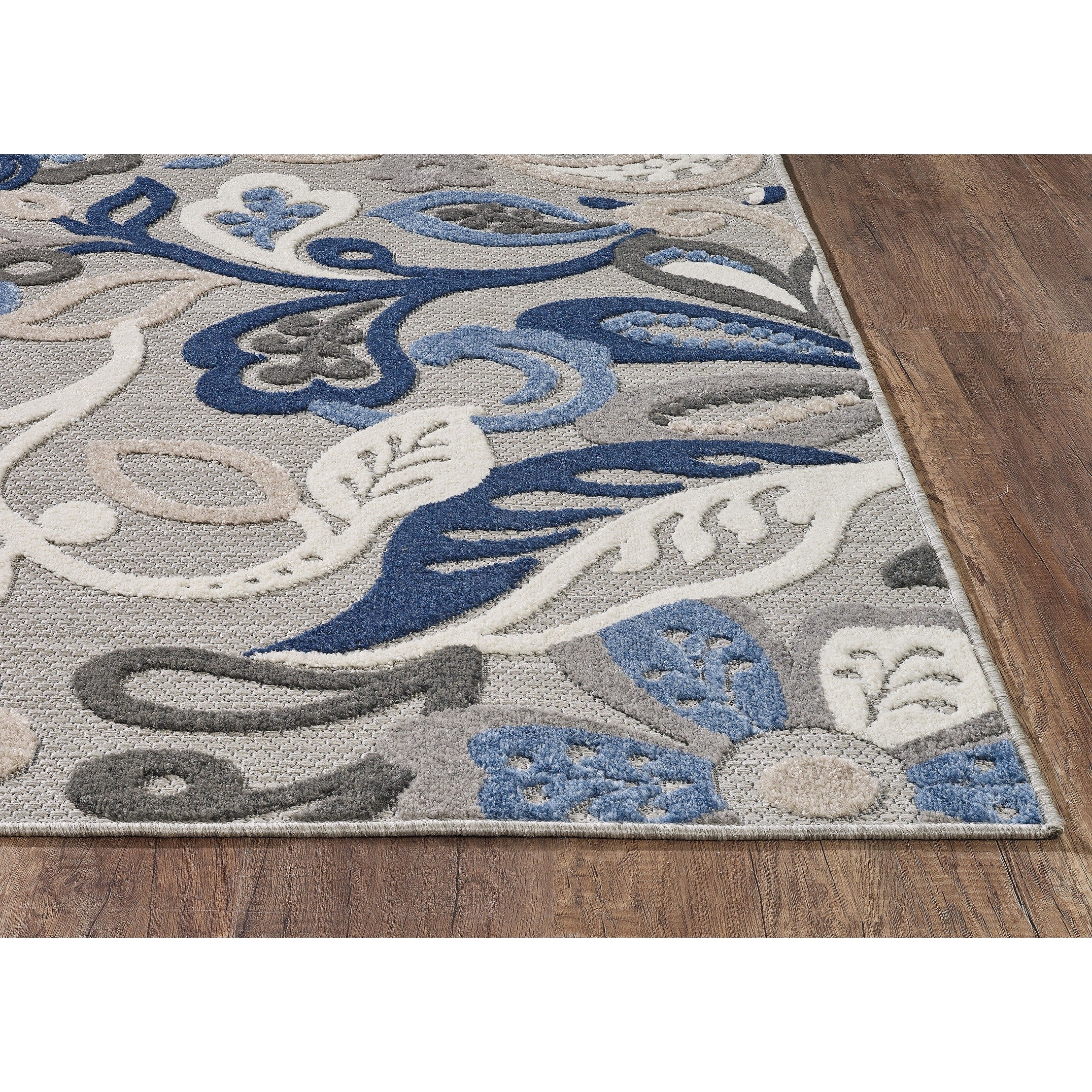 Domani Napa Floral Textured Indoor/ Outdoor Rug