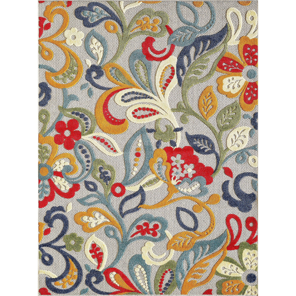 Domani Napa Floral Textured Indoor/ Outdoor Rug