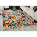 Domani Napa Floral Textured Indoor/ Outdoor Rug
