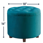 Donovan Tufted Round Storage Ottoman