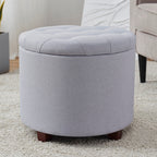 Donovan Tufted Round Storage Ottoman