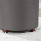 Donovan Tufted Round Storage Ottoman