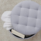 Donovan Tufted Round Storage Ottoman