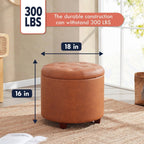 Donovan Tufted Round Storage Ottoman
