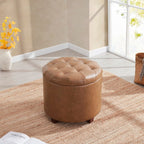 Donovan Tufted Round Storage Ottoman