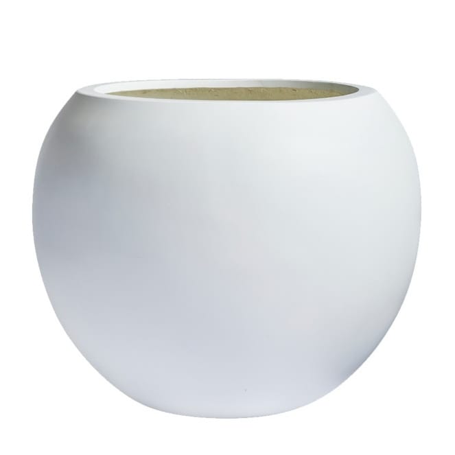 DreamPatio Riverside Fiberstone Modern Sphere Planter for Indoor/Outdoor