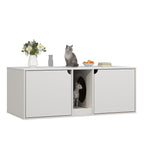 Dual-Compartment Cat Litter Box Enclosure Multi-Functional Furniture