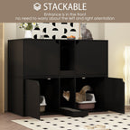 Dual-Compartment Cat Litter Box Enclosure Multi-Functional Furniture