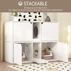 Dual-Compartment Cat Litter Box Enclosure Multi-Functional Furniture