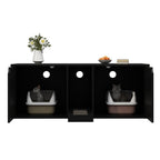 Dual-Compartment Cat Litter Box Enclosure Multi-Functional Furniture
