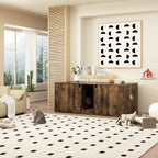 Dual-Compartment Cat Litter Box Enclosure Multi-Functional Furniture