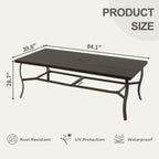 EGEIROS LIFE AluLux 9-Piece Aluminum Patio Dining Set with 2 Swivel Dining Chairs, 6 Dining Chairs and Washable Cushions