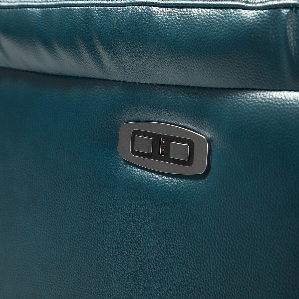 Eduardo Genuine Leather Power Recliner with USB Port Set of 2