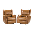 Eduardo Genuine Leather Power Recliner with USB Port Set of 2