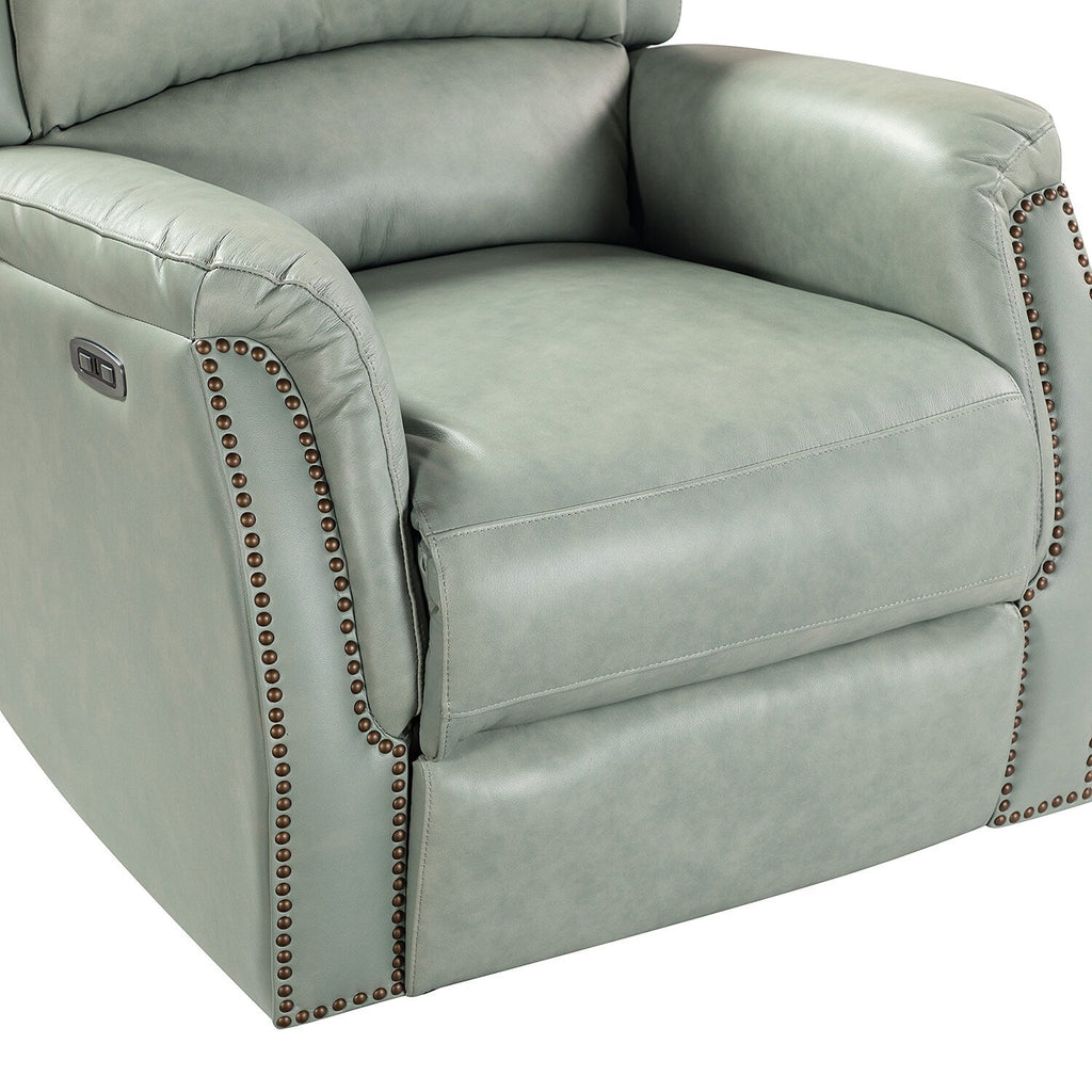 Eduardo Genuine Leather Power Recliner with USB Port Set of 2