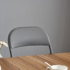 Elegant Foldable Iron & PVC Chairs for Convention & Exhibition White