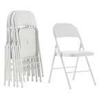 Elegant Foldable Iron & PVC Chairs for Convention & Exhibition White