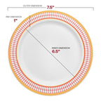 Elegant Gold Chord Rim Disposable Plastic Plate Packs - Party Supplies