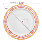 Elegant Gold Chord Rim Disposable Plastic Plate Packs - Party Supplies