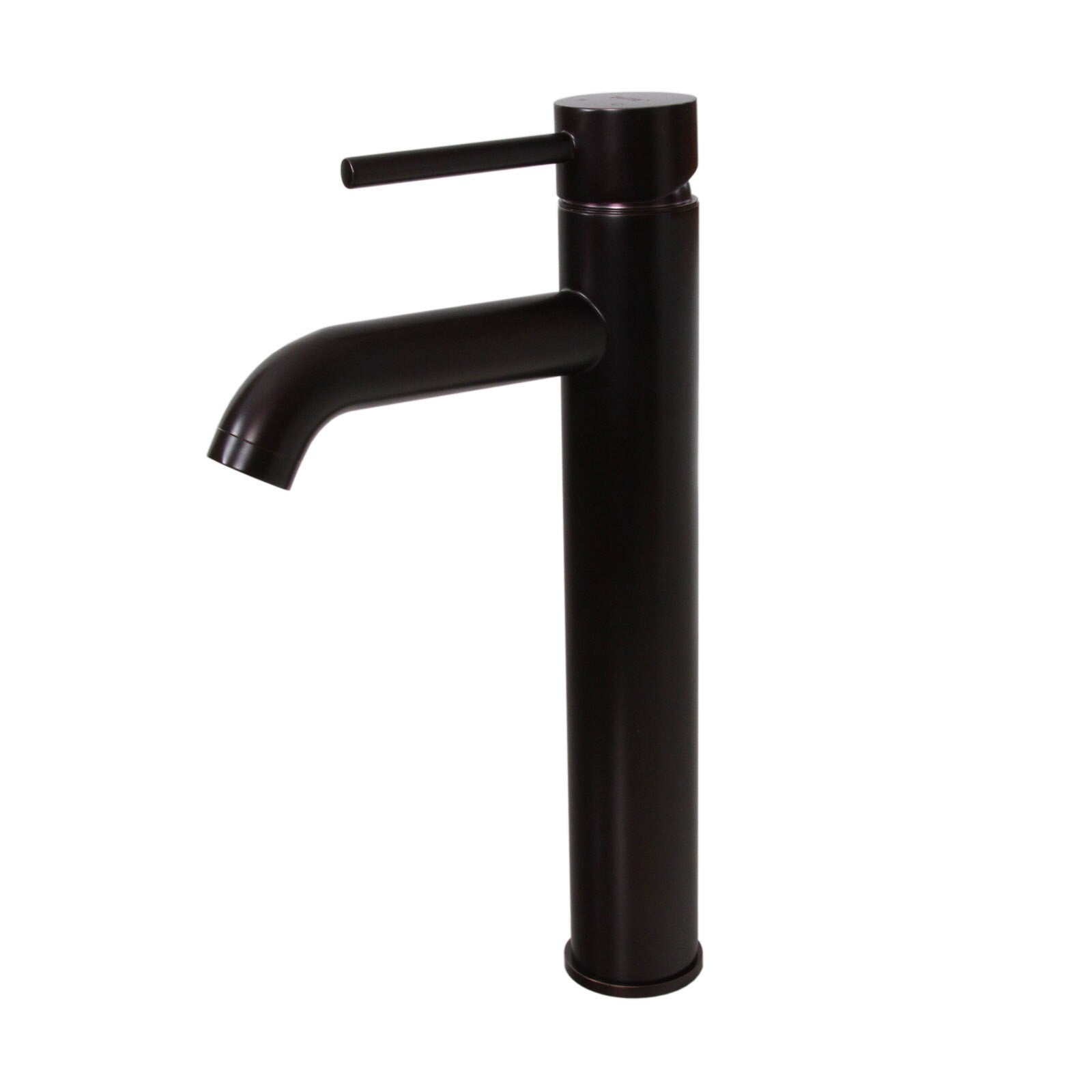 Elite Oil-rubbed Bronze Tall Single-handle Bathroom Vessel Faucet and Pop-up Drain