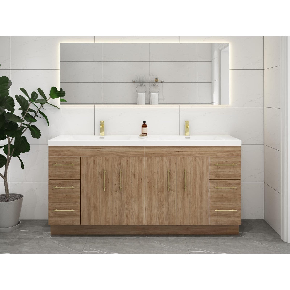 Eliza 72'' Freestanding Vanity with Double Sink
