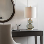 Ellipse Curved Gourd Glass Table Lamp, Set of 2